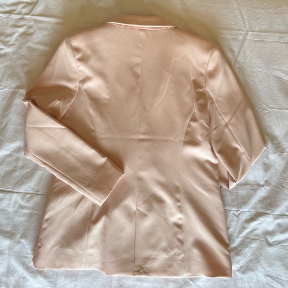 NWT - MAURICES Women's SIZE MEDIUM Pink Blush Lined Blazer - Picture 2 of 15
